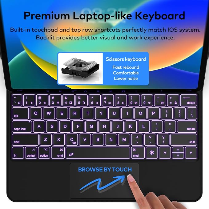 Keyboard Case for iPad Air 11-inch & iPad Pro 11 inch – Magic-Style Magnetic - Image 7