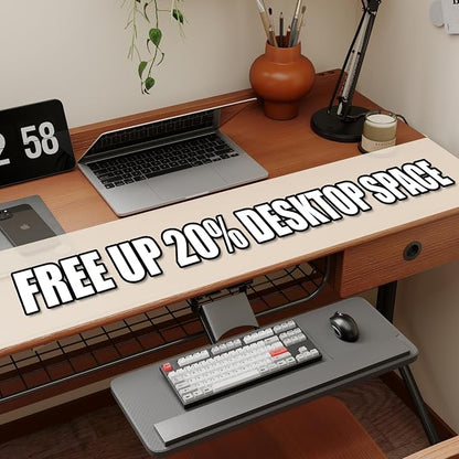 yeshine Under Desk Keyboard Tray Slide Out, Height Adjustable Computer Keyboard - Image 8