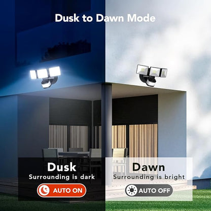 OREiN Motion Sensor Outdoor Flood Light, 26W 3500LM LED Security Light - Image 2