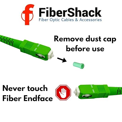 Fibershack - 3 ft / 1M SC/APC to SC/APC Fiber Optic Patch Cable - White - FTTH - Image 5