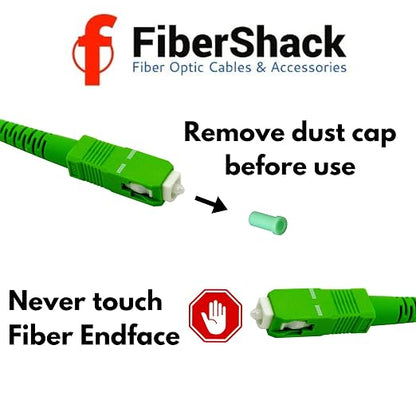 Fibershack - White SC/APC to SC/APC Fiber Optic Patch Cable FTTH Home Fiber - Image 5