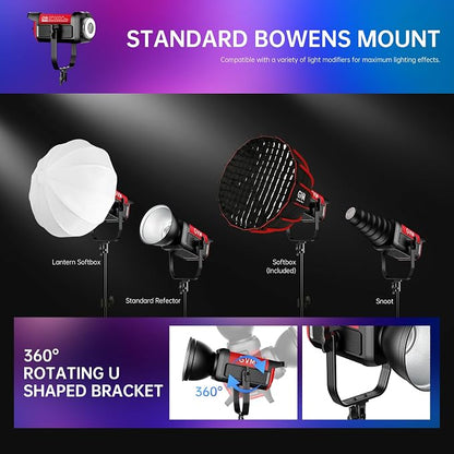 GVM 300W Photo Lighting RGB Video Light - Image 6