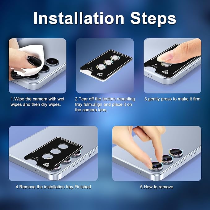 for Samsung Galaxy S25 Plus Camera Lens Protector, Individual Metal Ring - Image 6