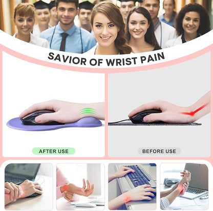 JIKIOU Mouse Pad, 2 Pack Ergonomic Mouse Pads - Image 3