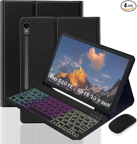 Keyboard Case for Samsung Galaxy Tab S10 FE / S9 FE 10.9 inch/Tab S9 / S8 / S7 by Unknown