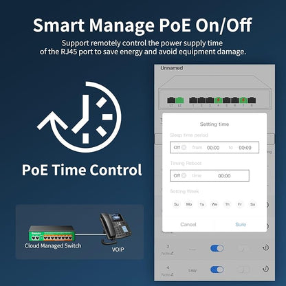 10-Port Gigabit Managed PoE Switch, 8 PoE+ Ports@120W - Image 4