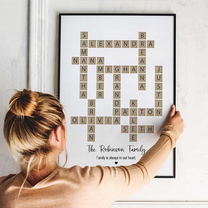 Personalized Family Crossword Scrabble Poster Canvas - Image 5