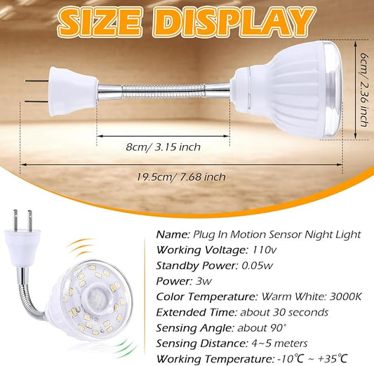 Yahenda 3 Pack Motion Activated LED Night Light Plug in Smart Dusk Dawn Sensor - Image 2