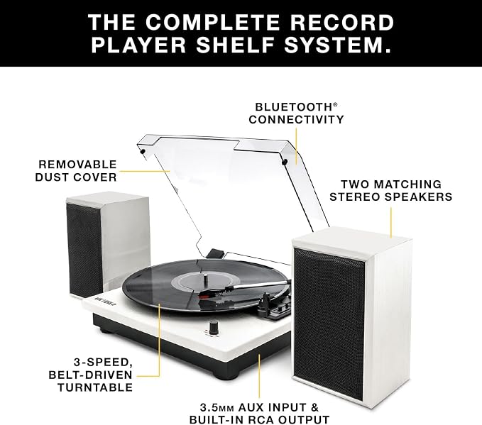 Victrola Montauk Vinyl Record Player, 3-Speed Belt Driven Turntable - Image 2