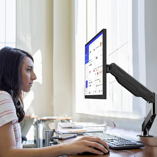Gas Spring Monitor Arm 32 Inch, Adjustable Single Monitor Desk Mount - Image 2