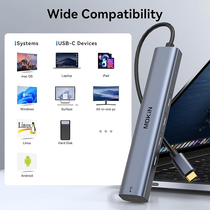 USB C Hub 10Gbps, MOKiN USB C Splitter - Image 8