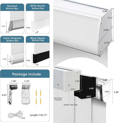 SmartWings Motorized 100% Blackout Shades Blinds, Custom Size, Cordless Window - Image 6