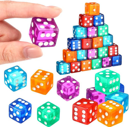 36 Piece 19 mm Casino Style Craps Dice Sets Acrylic and Translucent D6 Dice - Image 2