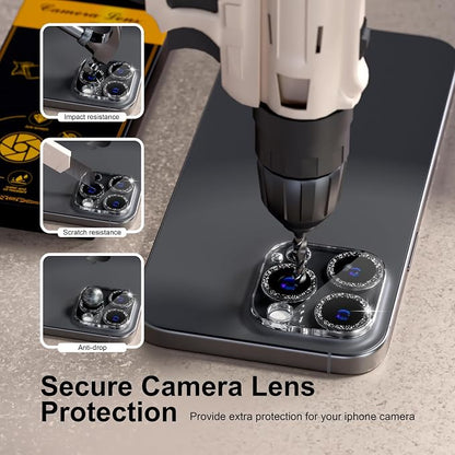 beuxece for 6 Pack iPhone 16 Pro/iPhone 16 Pro Max Camera Lens Protector 9H - Image 4