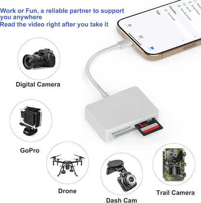 SD Card Reader, 4 in 1 USB C to CF/SD/TF/MS Card Reader - Image 5