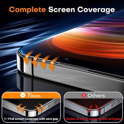 TOCOL for iPhone 16 Plus 15 Plus Privacy Screen Protector True 25°Anti Spy 9H+ - Image 5