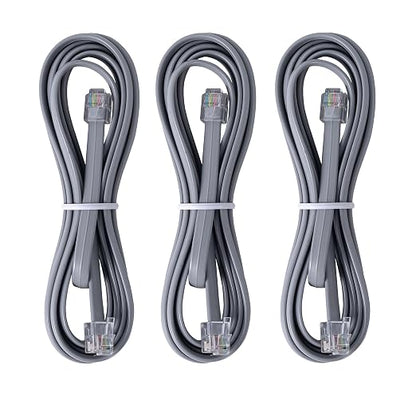 RJ12 Cable Phone Cord RJ12 6P6C Male to Male Straight Wired by TOYAYAYO