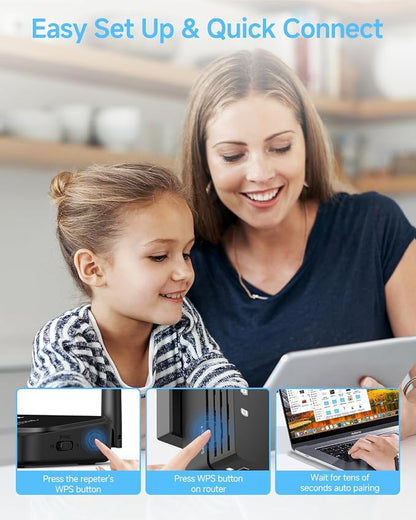 WiFi Extender Signal Booster 1200Mbps, Long Range Extender - Image 2