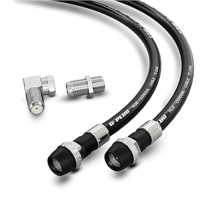 G-PLUG RG6 Coaxial Cable 6FT – Triple Shielded, Waterproof, 75 Ohm by G-PLUG