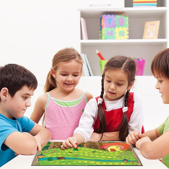 Zhanmai 4 Pcs Folding Blank Game Board, Blank Quad Fold Dry Erase Battle - Image 7
