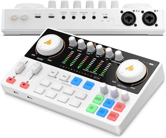 MAONO Podcast Equipment Bundle: Audio Interface mixer by MAONO