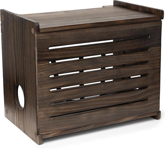 Wooden WiFi Router Storage Box by Unknown