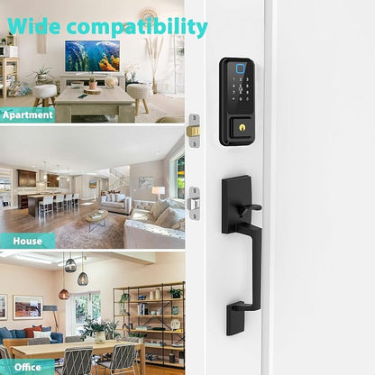 Hunnay Smart Locks for Front Door, Front Door Lock Set, Keypad Deadbolt - Image 7