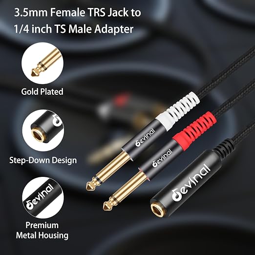 Devinal TRS to Dual TS Breakout Cable - Image 2