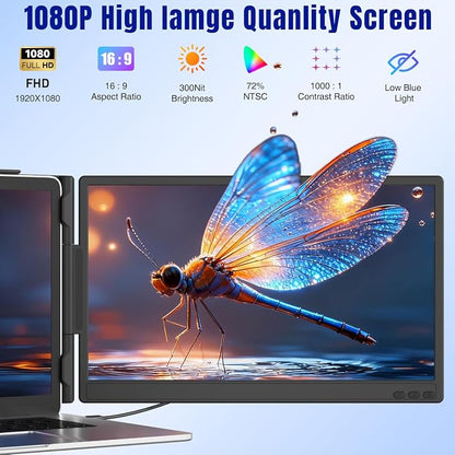 KEFEYA Laptop Screen Extender 14", FHD 1080P IPS Laptop Monitor Extender - Image 2