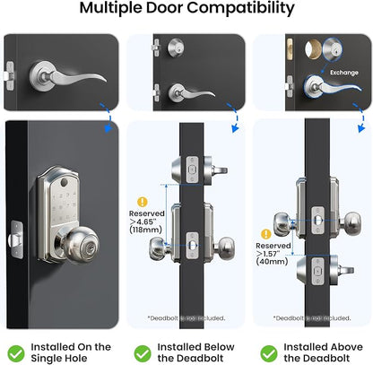 Veise VE018 Smart Knob Handle Lock - Image 9