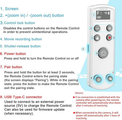 Remote Control for Fujifilm Camera, USB-C Rechargeable Wireless Shutter Release - Image 6