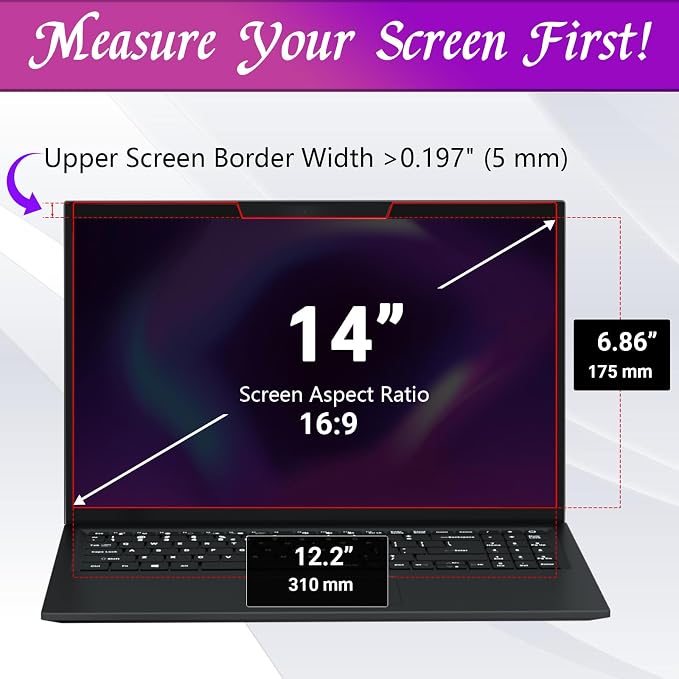 PYS Magnetic Laptop Privacy Screen 14 Inch - Image 4