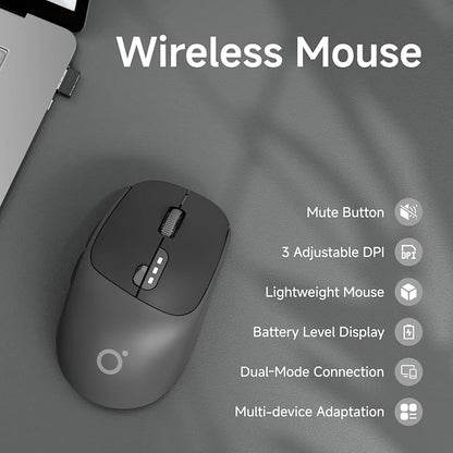 EWEADN Q5 Wireless Mouse, Battery Level Display, Ergonomic Office Mouse - Image 2