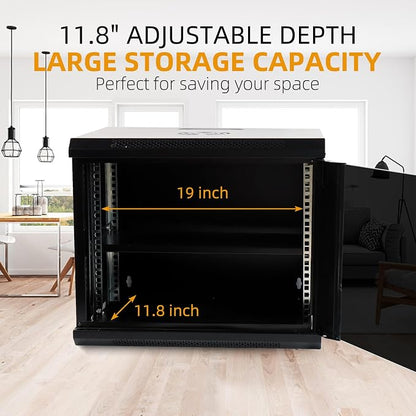 9U Wall Mount Network Server Cabinet - Image 5