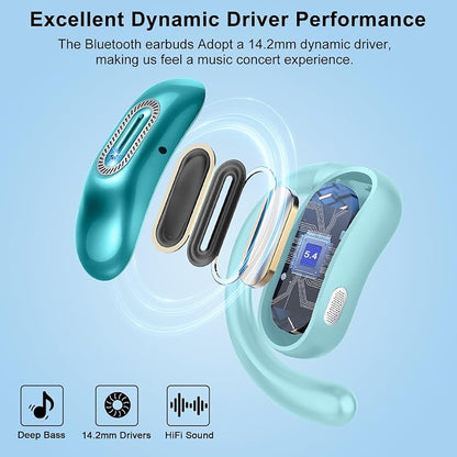 Open Ear Headphones, Air Conduction Ear buds, HD Stereo Bass Over Ear Earphones - Image 5