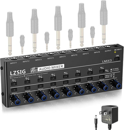 LZSIG Audio Mixer, Stereo Line Mixer by LZSIG