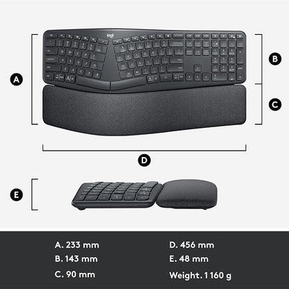 Logitech ERGO K860 Wireless Ergonomic Keyboard - Image 13