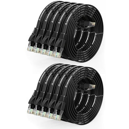Cat 6 Ethernet Cable 3ft Flat Internet Network Cables by CableGeeker