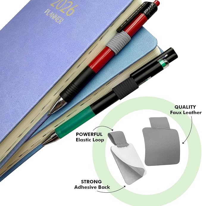 Pen Loop Holder for Notebook 12 Pack Self-Adhesive Stick On Pen Holder - Image 3