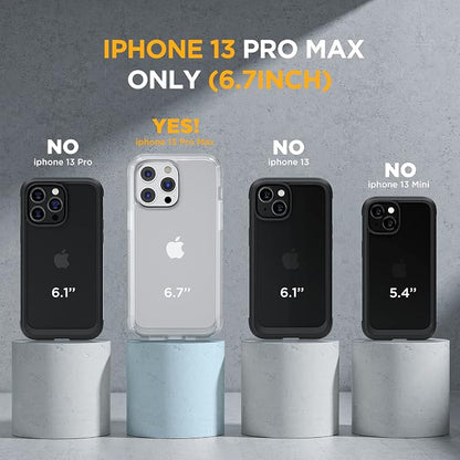 Miracase Glass Case for iPhone 13 Pro Max 6.7 inch, Upgrade Full-Body Clear - Image 2