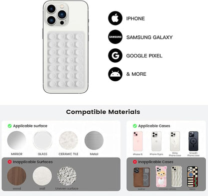 Silicone Double-Sided Suction Phone Grip Detachable Mount - Image 7