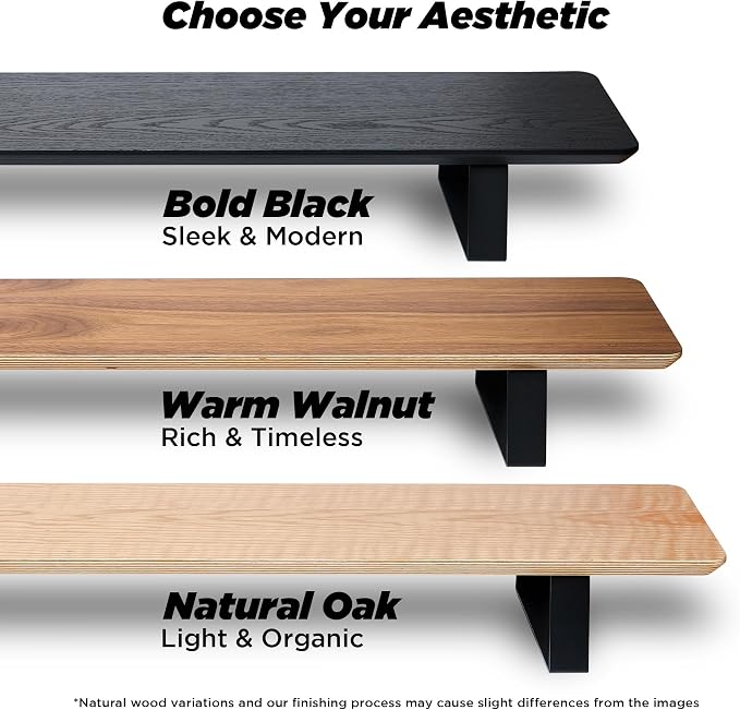 Moodular Wooden Monitor Stand 45.6” Large Desk Organizer - Image 9