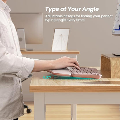 Nulea RT05 Wireless Ergonomic Keyboard, Split Keyboard - Image 4