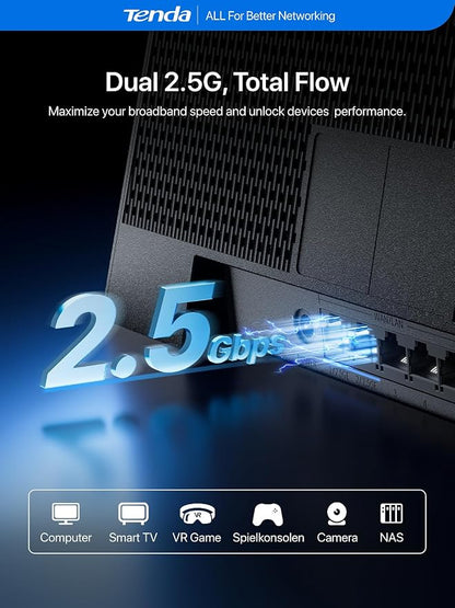 Tenda WiFi 7 Router BE7200 – Dual-Band High-Speed Wireless Internet Router - Image 3