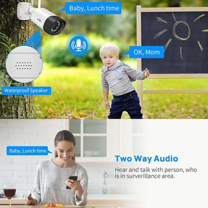 Hiseeu 2.5K 5MP WiFi Security Camera System Outdoor, Expandable 16CH 8MP NVR - Image 7