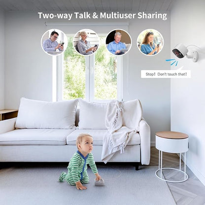 Jennov 2K WiFi Security Camera Indoor/Outdoor, Plug-in Home Surveillance Cam - Image 4
