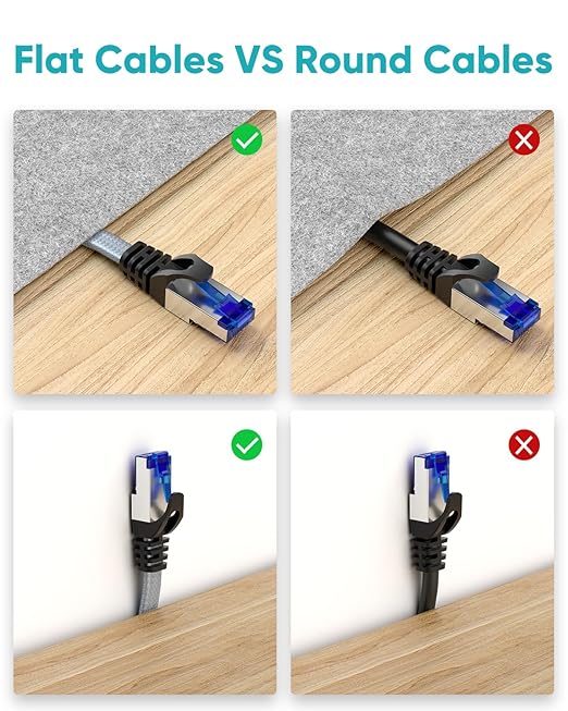 BUSOHE Cat 8 Ethernet Cable 15 ft, Nylon Braided High Speed Heavy Duty Network - Image 5