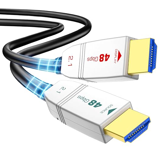 8K Fiber Optic HDMI Cable 40FT, 48Gbps Ultra High Speed HDMI 2.1 Cable by FeizLink