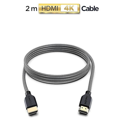 PowerBear 4K HDMI Cable 6 ft High Speed, Braided Nylon & Gold Connectors - Image 2