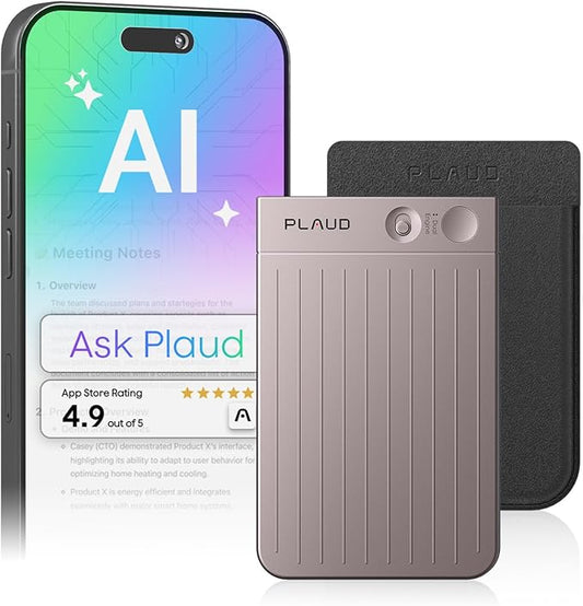 Plaud Note AI Voice Recorder, Voice Recorder w/Case, App Control, Transcribe & by PlaudOfficial